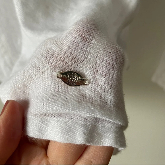 Massimo Dutti linen long sleeve ‎ white relaxed fit top XS - Picture 3 of 7